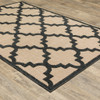 4' X 6' Sand Geometric Stain Resistant Indoor Outdoor Area Rug