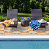 4' X 6' Sand Geometric Stain Resistant Indoor Outdoor Area Rug