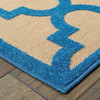8' X 11' Sand Geometric Stain Resistant Indoor Outdoor Area Rug