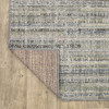 2' X 8' Blue Abstract Stain Resistant Indoor Outdoor Area Rug