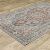 6' X 9' Grey Oriental Stain Resistant Indoor Outdoor Area Rug