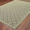 5' X 8' Grey Geometric Stain Resistant Indoor Outdoor Area Rug