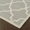 6' X 9' Grey Geometric Stain Resistant Indoor Outdoor Area Rug