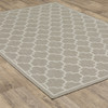 10' X 13' Grey Geometric Stain Resistant Indoor Outdoor Area Rug