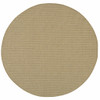 8' Round Sand Round Stain Resistant Indoor Outdoor Area Rug