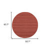 8' Red Round Stain Resistant Indoor Outdoor Area Rug