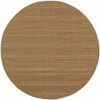 8' Tan Round Stain Resistant Indoor Outdoor Area Rug