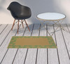 2' X 3' Beige Stain Resistant Indoor Outdoor Area Rug