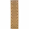 2' X 8' Beige Stain Resistant Indoor Outdoor Area Rug