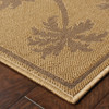 5' X 8' Beige Stain Resistant Indoor Outdoor Area Rug