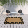 6' X 9' Beige Stain Resistant Indoor Outdoor Area Rug