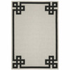 6' X 9' Beige Stain Resistant Indoor Outdoor Area Rug