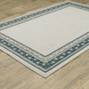 6' X 9' Beige Stain Resistant Indoor Outdoor Area Rug