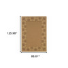 8' X 11' Beige Stain Resistant Indoor Outdoor Area Rug