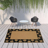 8' X 11' Beige Stain Resistant Indoor Outdoor Area Rug