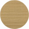 8' Beige Round Stain Resistant Indoor Outdoor Area Rug