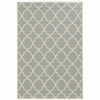 3' X 5' Grey Geometric Stain Resistant Indoor Outdoor Area Rug