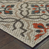 5' X 7' Grey Geometric Stain Resistant Indoor Outdoor Area Rug