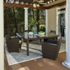 2' X 4' Grey Geometric Stain Resistant Indoor Outdoor Area Rug
