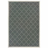 9' X 13' Grey Geometric Stain Resistant Indoor Outdoor Area Rug