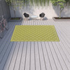 9' X 13' Green Geometric Stain Resistant Indoor Outdoor Area Rug