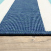 2' X 3' Blue Geometric Stain Resistant Indoor Outdoor Area Rug