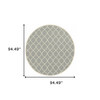 8' Round Grey Round Geometric Stain Resistant Indoor Outdoor Area Rug