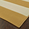 5' X 8' Gold Geometric Stain Resistant Indoor Outdoor Area Rug