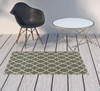 3' X 5' Charcoal Geometric Stain Resistant Indoor Outdoor Area Rug