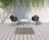 4' X 6' Charcoal Geometric Stain Resistant Indoor Outdoor Area Rug
