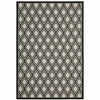 5' X 7' Beige Geometric Stain Resistant Indoor Outdoor Area Rug