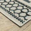 6' X 9' Beige Geometric Stain Resistant Indoor Outdoor Area Rug