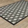 6' X 9' Beige Geometric Stain Resistant Indoor Outdoor Area Rug