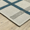 8' X 10' Beige Geometric Stain Resistant Indoor Outdoor Area Rug