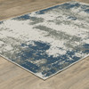 5' X 7' Beige Abstract Stain Resistant Indoor Outdoor Area Rug