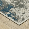 10' X 13' Beige Abstract Stain Resistant Indoor Outdoor Area Rug