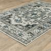 3' X 5' Beige Oriental Stain Resistant Indoor Outdoor Area Rug