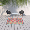 5' X 8' Sand Oriental Stain Resistant Indoor Outdoor Area Rug