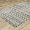 3' X 5' Blue Abstract Stain Resistant Indoor Outdoor Area Rug