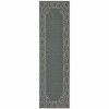 2' X 8' Grey Stain Resistant Indoor Outdoor Area Rug