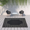 8' X 11' Black Stain Resistant Indoor Outdoor Area Rug