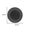 8' Round Black Round Stain Resistant Indoor Outdoor Area Rug