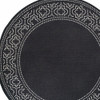 8' Round Black Round Stain Resistant Indoor Outdoor Area Rug