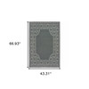 4' X 6' Grey Stain Resistant Indoor Outdoor Area Rug