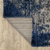 6' X 9' Blue And Grey Abstract Shag Power Loom Stain Resistant Area Rug