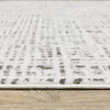 5' X 8' White And Grey Abstract Power Loom Stain Resistant Area Rug