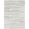 6' X 9' White And Grey Abstract Power Loom Stain Resistant Area Rug