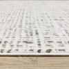 10' X 13' White And Grey Abstract Power Loom Stain Resistant Area Rug