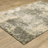 10' X 13' Charcoal Grey Beige And Tan Abstract Power Loom Stain Resistant Area Rug