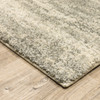 5' X 8' Grey Beige And Tan Abstract Power Loom Stain Resistant Area Rug